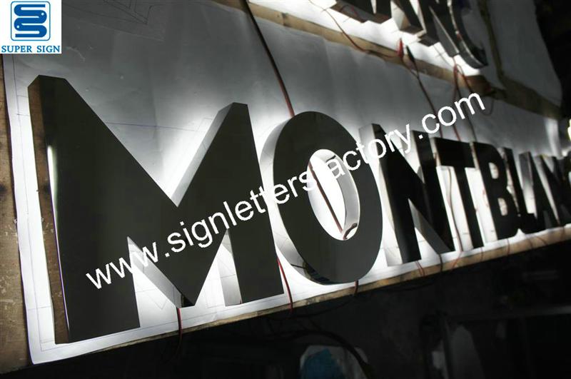 halo lit LED sign letters